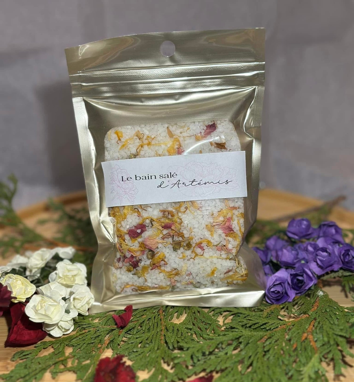 Sel de bain eucalyptus-orange douce et menthe poivrée (400g)