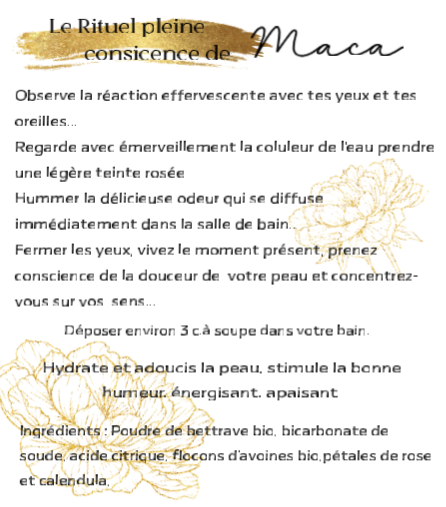 Poudre de bain effervescente